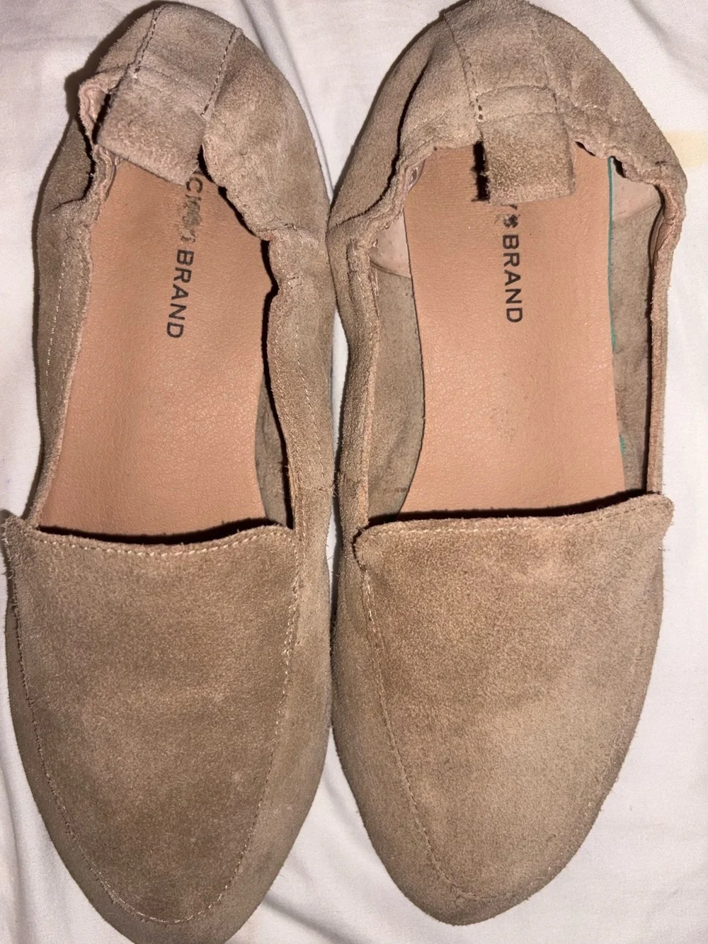 Lucky Brand Women’s Suede Tan Loafers Size 8